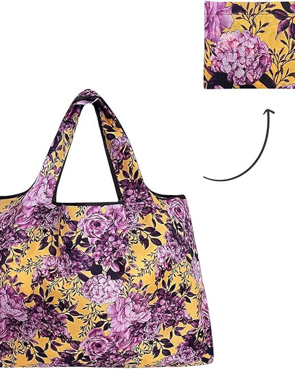 allydrew Large Foldable Tote Nylon Reusable Grocery Bags