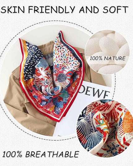 Dailyacc Hair Bandanas Scarf For Women Lightweight Fashion Neck Silk Satin Head Scarves For Sleeping Handbags Scarf