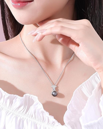 Gifts for Wife Women Anniversary -Pearl Necklace -Mom Girlfriend Her Fine Jewelry Mothers Day Valentines Christmas Birthdays Gift