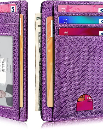 Artpaxy Slim Wallet for Men & Women, Minimalist Front Pocket Card Holder for Travel, RFID Blocking, Water Resistant Nylon Wallet for ID & Cash & Credit Card