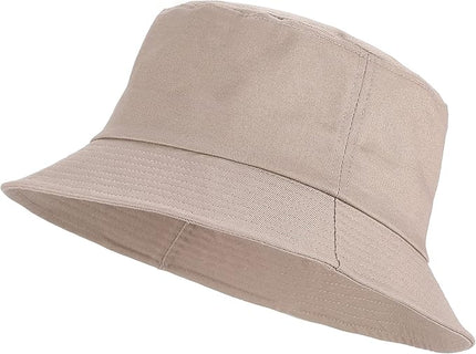 Umeepar Unisex Cotton Packable Bucket Hat Sun Hat Plain Colors for Men Women