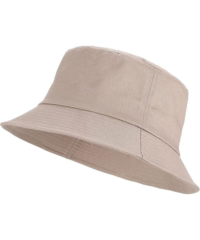 Umeepar Unisex Cotton Packable Bucket Hat Sun Hat Plain Colors for Men Women