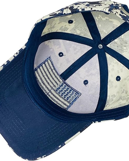 Roytrense Embroidered American Flag Unisex Baseball Cap (100% Cotton)