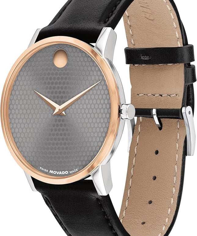 Movado Museum Classic Men's Watch - Swiss Quartz Movement, Calfskin Strap - 3 ATM Water Resistance - Classic, Luxury Fashion Timepiece for Him - 40mm
