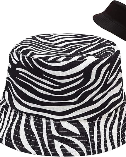 Malaxlx Unisex Bucket Hat Beach Sun Hat Aesthetic Fishing Hat for Men Women Teens, Reversible Double-Side-Wear