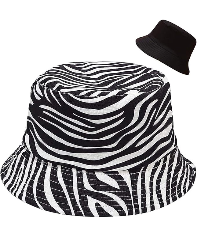 Malaxlx Unisex Bucket Hat Beach Sun Hat Aesthetic Fishing Hat for Men Women Teens, Reversible Double-Side-Wear