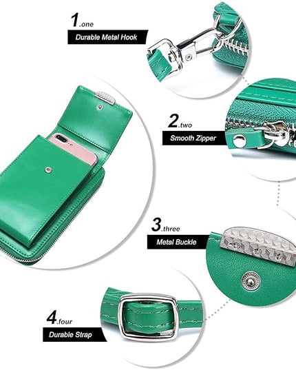 KUKOO Small Crossbody Bag Cell Phone Purse Wallet with Credit Card Slots for Women