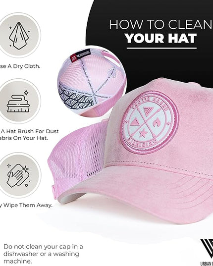 Urban Effort Mesh Back Cap - for Men and Women Baseball Hat 5-Panel Trucker Hat - Great Snapback Closure for Hunting & Hiking