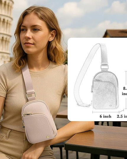INICAT RFID Blocking Sling Bag Anti Theft Crossbody Bags Women Valentine's Day Gifts Travel Purses Vegan Leather