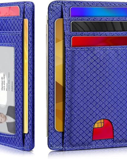 Artpaxy Slim Wallet for Men & Women, Minimalist Front Pocket Card Holder for Travel, RFID Blocking, Water Resistant Nylon Wallet for ID & Cash & Credit Card