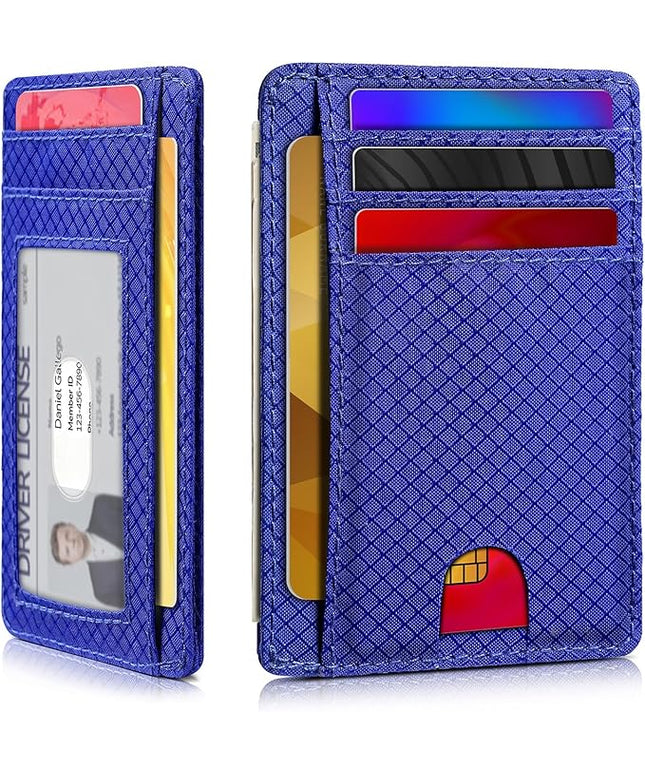 Artpaxy Slim Wallet for Men & Women, Minimalist Front Pocket Card Holder for Travel, RFID Blocking, Water Resistant Nylon Wallet for ID & Cash & Credit Card