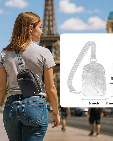 INICAT RFID Blocking Sling Bag Anti Theft Crossbody Bags Women Valentine's Day Gifts Travel Purses Vegan Leather