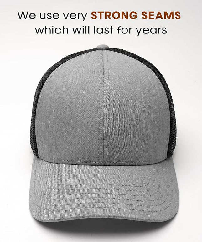 FURTALK Mens Trucker Hat Structured Mesh Baseball Cap Adjustable Classic Mens Hat