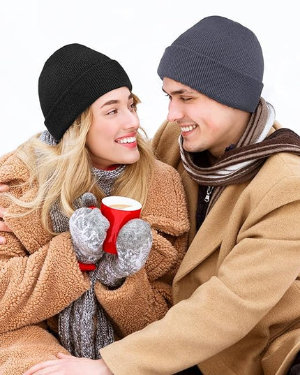 SATINIOR 50 Pack Winter Hats Bulk Beanies Unisex Knit Skull Caps Warm Stocking Hat for Adults Homeless