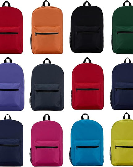 Yacht & Smith 12 Pack Backpack, Bulk 17 inch Lightweight Outdoor Travel Gym Corporate Events Bag