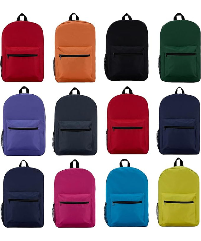 Yacht & Smith 12 Pack Backpack, Bulk 17 inch Lightweight Outdoor Travel Gym Corporate Events Bag