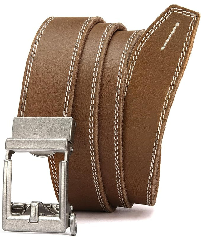 CHAOREN Leather Ratchet Belt Men - Mens Belts Casual Accessories for Every Occasion (35mm)