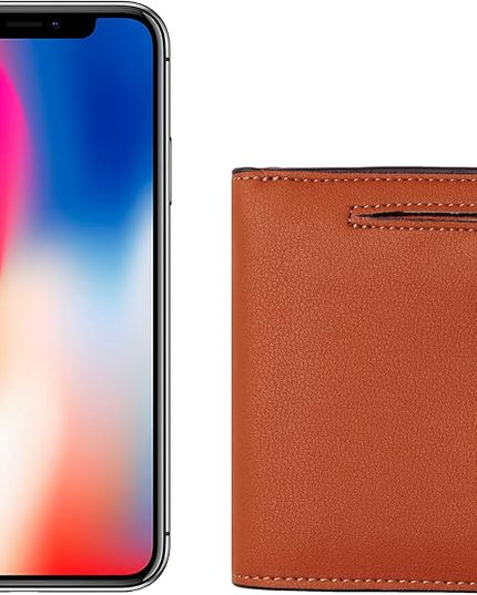 Toughergun Women’s Small Slim Leather Wallet with RFID Protection, Compact Bifold Mini Purse with Clear ID Window