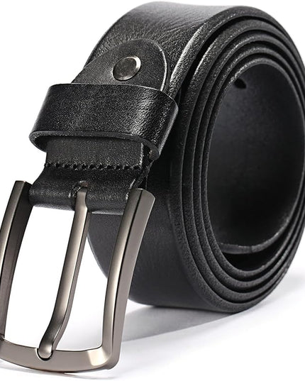 KEECOW Men's 100% Italian Cow Leather Belt Men With Anti-Scratch Buckle,Packed in a Box
