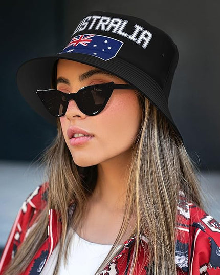 Funny Flag Bucket Hat for Men Women, Fisherman Hats Packable Fashion Sun Cap for Travel Outdoor Beach Boys Girls