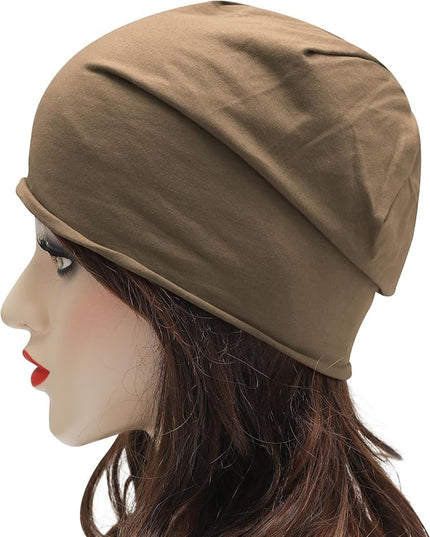 ZLYC Cotton Thin Slouchy Beanie Hat for Men Women Fashion Soft Stretch Knit Skull Cap