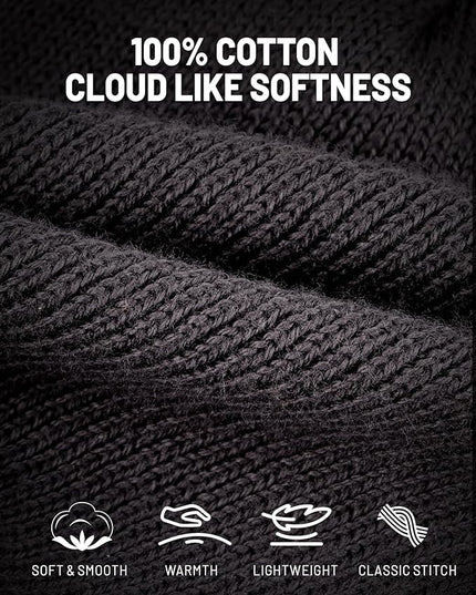AOPREL Beanie with The Light, Unisex USB Rechargeable Headlamp Winter Knitted Cap for Men Dad Husband