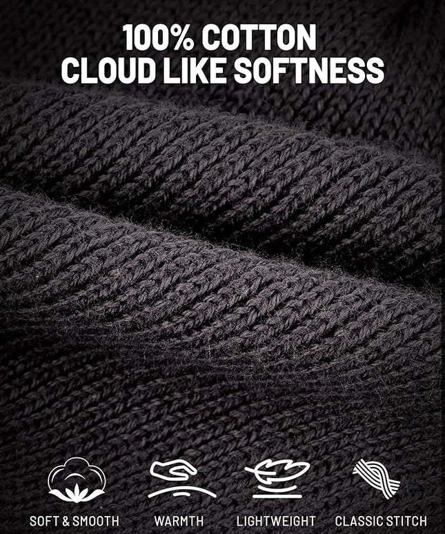AOPREL Beanie with The Light, Unisex USB Rechargeable Headlamp Winter Knitted Cap for Men Dad Husband