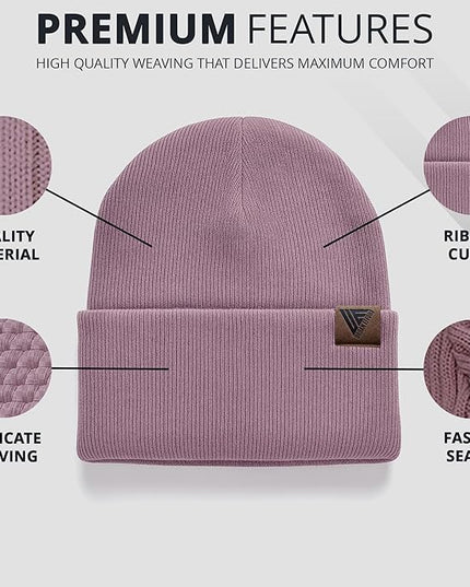 Urban Effort Beanie for Men Women – Warm Acrylic Unisex Knit Winter Hats for Men, Soft Stretch Fit, Classic Streetwear Style