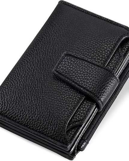 Airkit Small Wallet Women RFID Blocking Soft Leather Bifold Compact Card Holder Wallet for Women with Zipper Coin Pocket 4 ID Window