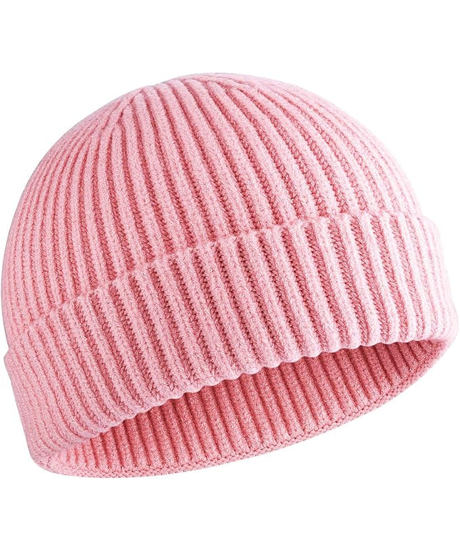 50% Wool Warm Cuffed Swag Knit Short Fisherman Beanie for Men Women Winter Hats Trawler Skull Cap