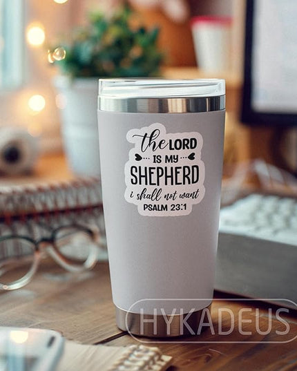 (3Pcs) The Lord is My Shepherd Heart Sticker, Christian Bible Scripture, Inspirational Stickers, Decals for Books Laptops Phones Tumblers Water Bottles, Waterproof Vinyl Size 3 x 2.5 Inch