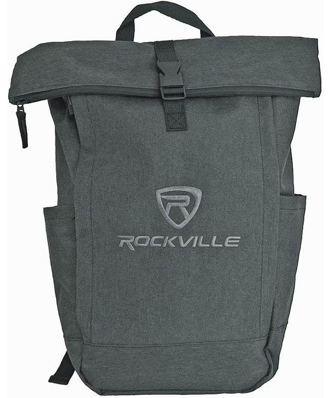 Rockville RPAK Charcoal Backpack Bag, Padded 15" Laptop Pocket, Durable Nylon, Adjustable Straps, Hidden Zippered Compartment, Ideal for Daily Use and Gear Transport