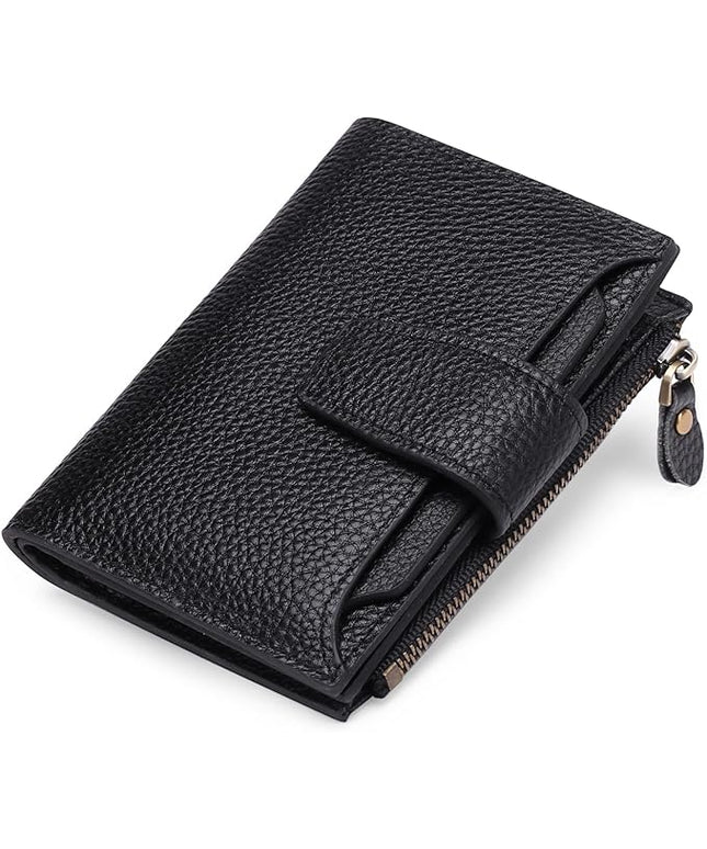 FALAN MULE Small Wallet for Women Leather Bifold Compact RFID Blocking Small Womens Wallet Purse | Compact Size, RFID Blocking, Includes Coin Pouch, Card Holders, 14 Slots