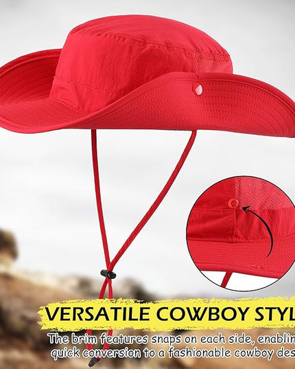 Connectyle Men's Sun Hat UPF 50+ Wide Brim Bucket Hats for Fishing Hiking Gardening Adjustable Boonie Hat Outdoor Safari Hats