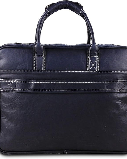 18 Inch Leather Laptop Bag for Computer Bag for Men– Supple Genuine Leather Briefcases for Men W/Padded Laptop Case Leather