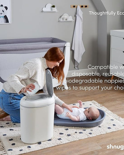 Shnuggle Better Bag Diaper Pail Liners - 30 Count (2 Packs of 15) - Plant-Based Refill Bags - Compatible with Shnuggle Eco-Touch Pail