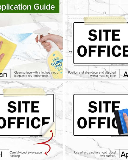 Site Office Sing Sign, 10x7 Inches, 4 Mil Vinyl Decal Stickers Weather Resistant, Made in USA by My Sign Center