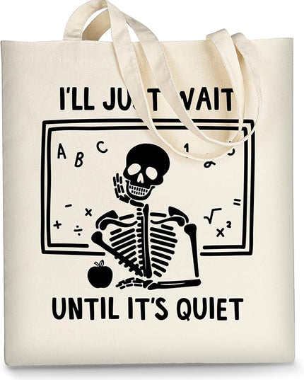 AUSVKAI Canvas Tote Bag Aesthetic for Women, Cute Reusable Cloth Cotton Bags for College Shopping Beach Grocery Trendy Gifts