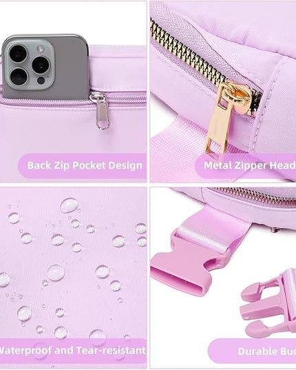 Belt Bag for Women, Cross Body Fanny Pack Fashion Waist Packs Everywhere Belt Bag with Adjustable Strap Gifts for Teen Girls Women Men (Lavender)