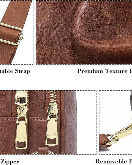 Anti Theft Crossbody Bags for Women Leather Sling Bag Cross Body Travel Purse Chest Bags Fanny Pack Gift Teen Girl