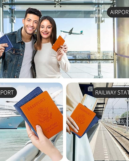 Passport Holder,Travel Accessories,Travel Gifts(Organge)