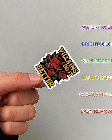 100 Pcs Dark Romance Stickers Gothic Love Quotes Aesthetic Sticker Reading Bookish Vinyl Waterproof Decals for Water Bottle Scrapbook Phonecase Gift for Men Women Birthday