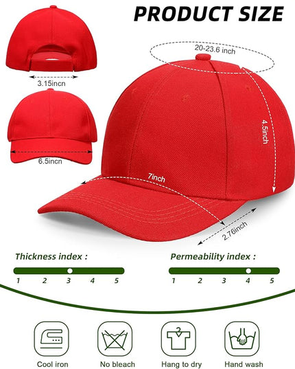Handepo 24 Pcs Blank Baseball Cap Adjustable Back Strap Plain Blank Camouflage Hat Unisex Baseball Cap for Trucker Men Women