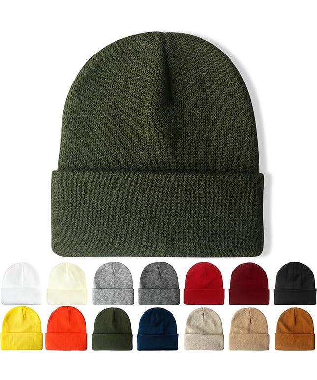 NPQQUAN Beanie for Men Women Winter Hats for Mens Beanie Cuffed Knit Beanies Skull Cap