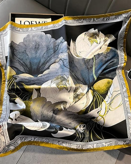 Headscarf Large Square Scarf 35" Fashion Scarves Silk Feeling Hair Wrapping Scarfs Hairscarf BA16