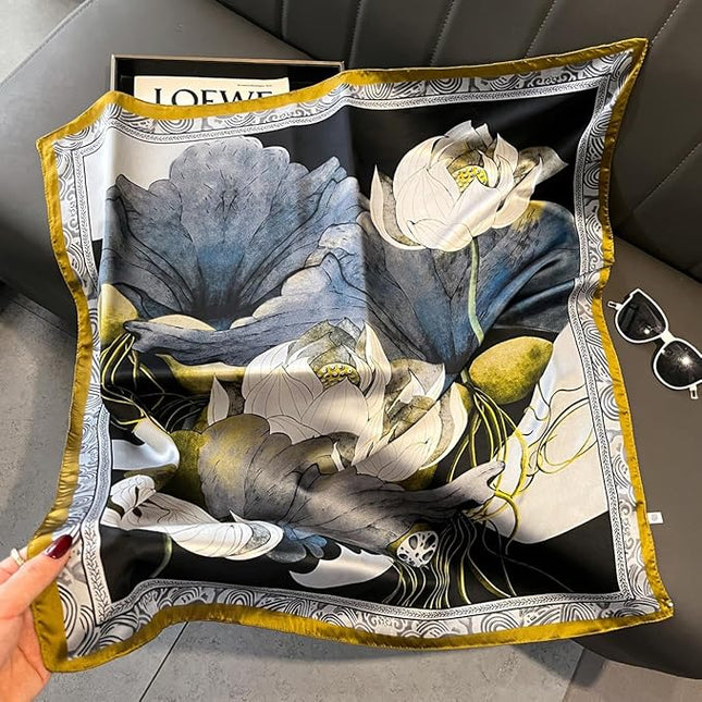Headscarf Large Square Scarf 35" Fashion Scarves Silk Feeling Hair Wrapping Scarfs Hairscarf BA16