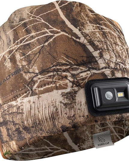 POWERCAP LED Hat Light 150 Lumens Rechargeable Fleece Beanie with Bright Built-in Headlamp Waterproof LED Warm One Size Cap