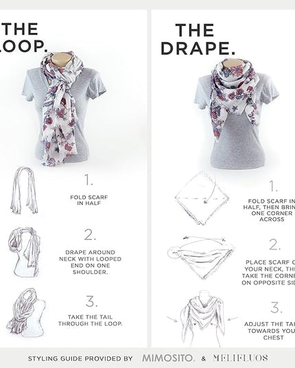 MELIFLUOS DESIGNED IN SPAIN Scarf for Women Lightweight Paisley Fashion for Summer Fall Scarves Shawl Wrap