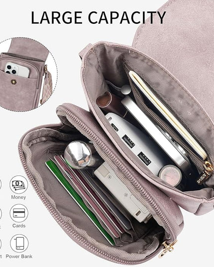 APHISON Small Crossbody Bags for Women Trendy, Leather Phone Wallet Purses Handbags Card Slots with Adjustable Guitar Strap