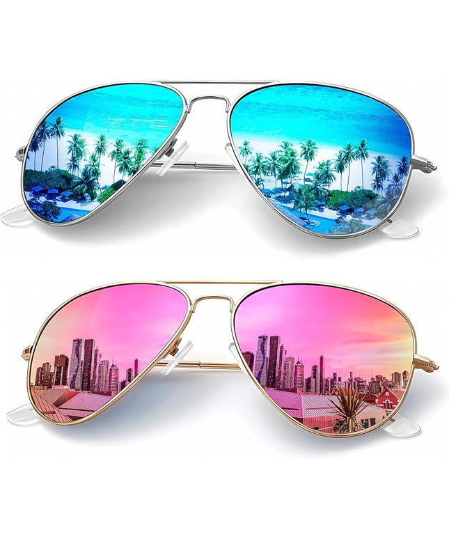 KALIYADI Classic Aviator Sunglasses for Men Women Driving Sun glasses Polarized Lens UV Blocking